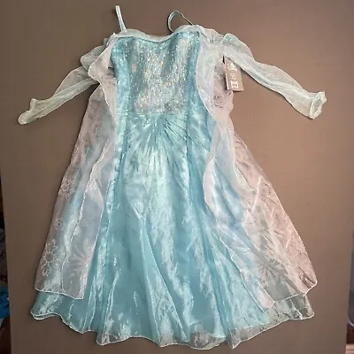 Disney Store Exclusive Frozen Princess Elsa Dress Costume Size 13 READ Cosplay • $19.95