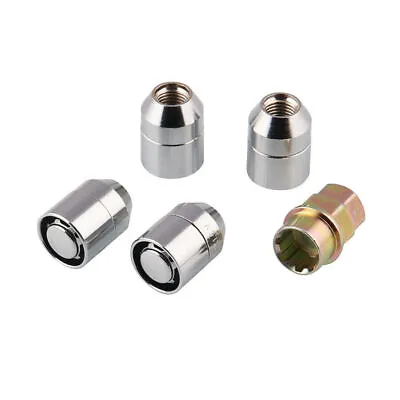 Alloy Steel Car Anti Theft Security Lock M12x1.5 Nut Wheel Lug Nut 1 Key+4 Locks • $25.41