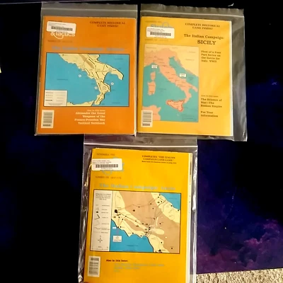 $28.95 • Buy 3 Game Lot Strategy & Tactics Italian Campaign WWII Sicily/Anzio/Salerno SPI 3W