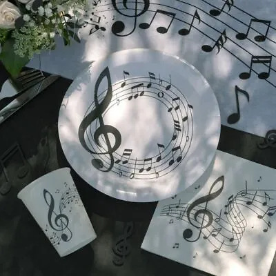 Music Note Paper Plates | Musical Disco Party Musician X 10 • £9.95