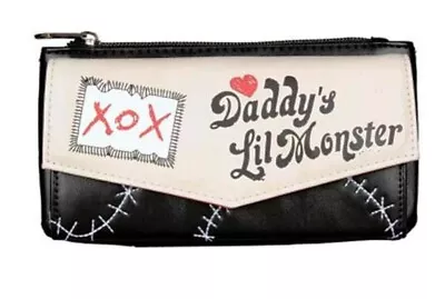 Harley Quinn Daddy's Little Monster Themed Top Zip Clutch Wallet • $19.99