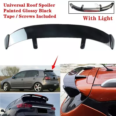 Universal Fit For VW Rabbit GTI 06-09 Rear Tail Roof Spoiler Wing Black W/Light • $86.19