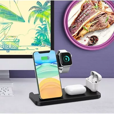 4 In 1 Wireless Charger Dock Charging Station For IWatch IPhone  Samsung Airpod • $49