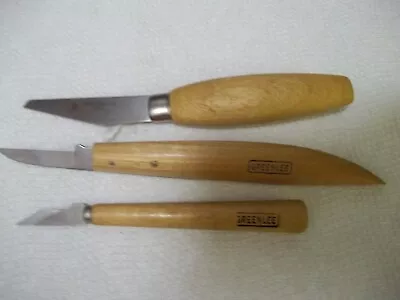 Greenlee  3-piece Set Of  Wood Carving Chisels-WOOD CARVING-Made In USA • $19.99