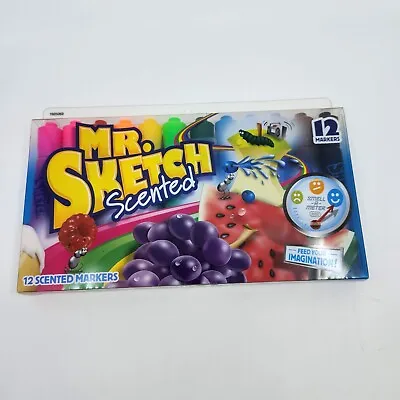 Mr. Sketch Apple Banana Scented Markers Chisel Tip 3 Widths 12 Colors NOS • $13.49