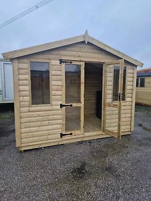 8x8 20mm Loglap Summerhouse Special OFFER Fitting AVAILABLE T&G • £1915