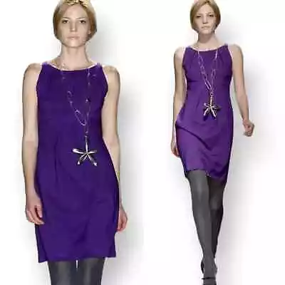 Martin Grant Silk Wool Blend Runway Sheath Sleeveless Dress US Size M • $125