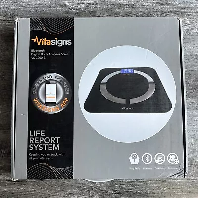 VitaGoods Smart Bluetooth Body Analyzer Scale VS-3200-B Black New VitaSigns • $55.99