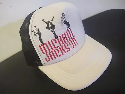2009 Michael Jackson Dance Poses White Trucker Hat Cap Official Merch Baseball • $9