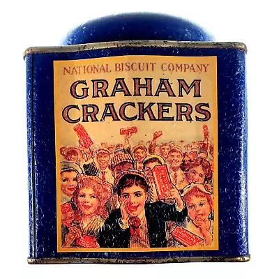 Vintage Rare Bristol Ware Tin National Biscuit Co. Graham Crackers 4  Square • $24.95