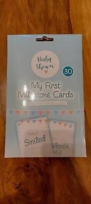 BABY MILESTONE CARDS – 30 Keepsake Moments | Baby Shower Gift | Unisex | New Mum • £2.85