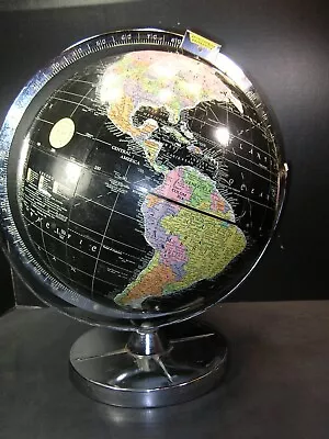 REPLOGLE / ENCYCLOPEDIA BRITANNICA 12  GLOBE W/ Black Oceans  • $55.62