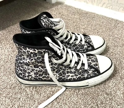 £26.99 • Buy Converse Chuck Taylor Lift Hi Leopard Print Trainers Size Uk 4