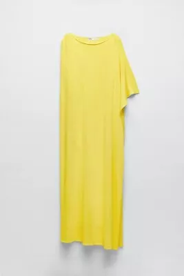 Zara Women’s YELLOW LONG KNIT CAPE Dress - SMALL - New NWT Clothes • $87.50