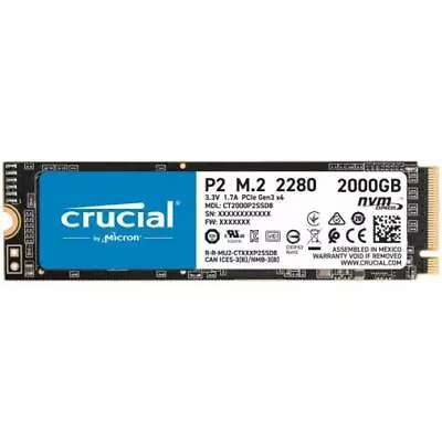 $158 • Buy Crucial P2 2TB M.2 2280 NVMe PCIe Gen3 SSD