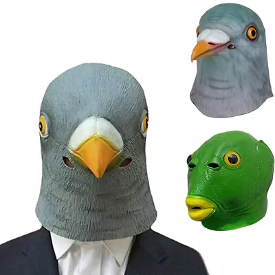 Pigeon Head Mask Halloween Costume Creepy Theater Prop Latex Party Toys Animal • $15.55