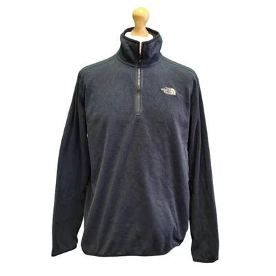 £29.99 • Buy Men's The North Face Navy Blue 1/4 Zip Fleece Base Layer Uk L Eu 54 (A389)