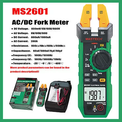 MASTECH MS2601 For Special Application Digital Fork Type Clamp Meters MS2601 • $35.06