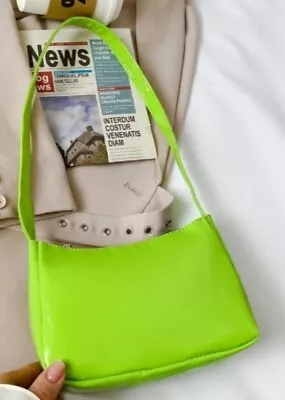 Lime Green Patent Shoulder Bag • $5.99