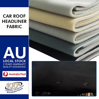 Universal Black Headliner Cloth Foam Upholstery Car Roof Lining Liner • $45.99