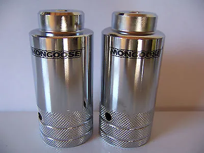 MONGOOSE Bicycle Pegs Threaded Oversized 26T Cro-moly BMX Lowrider Cruiser Bikes • $29.99