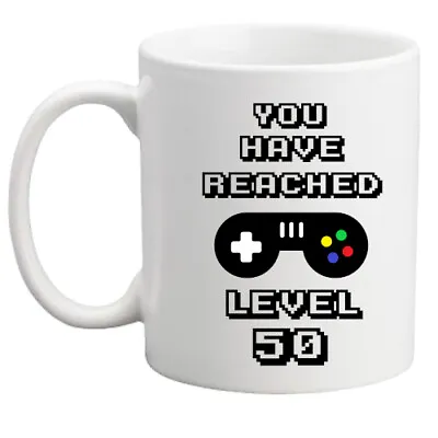 50th Birthday Mug/gaming Gift/gamer/gift For Him/men/her/women/level Up Mug Gift • £8.95