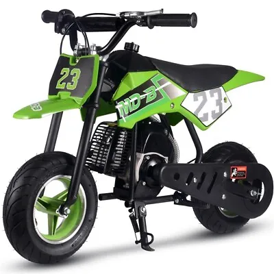 MotoTec DB-02 50cc 2-Stroke Kids Supermoto Gas Dirt Bike Green Age 13+ Off Road✅ • $299