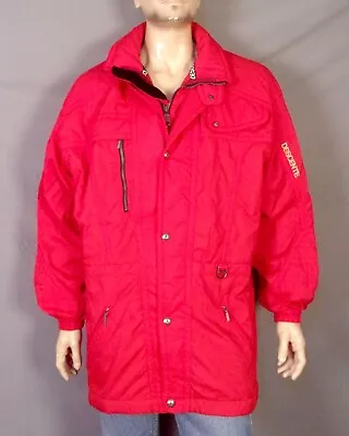 $127.99 • Buy Vintage DESCENTE Euc Men's Red / Gold Logo Ski Jacket Parka Hooded Downhill XL