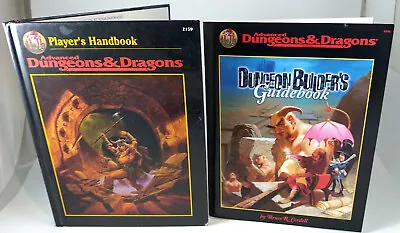 Advanced Dungeons & Dragons AD&D PLAYER'S HANDBOOK + BUILDERS GUIDEBOOK Books • $65