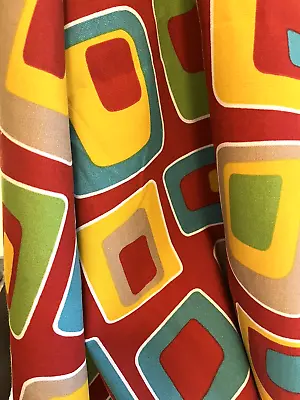 Cabana Club Fabric Portfolio Textiles Mod Style  1 3/4  Yards 56  Wide • $10