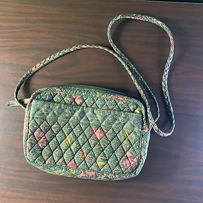 Vera Bradley Crossbody Bag Forest Fall 1996 Pattern Quilted Braided Strap • $20.34