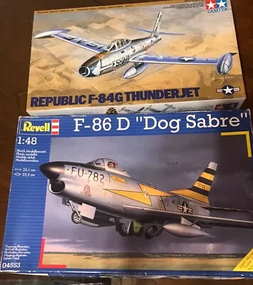 Tamiya F-84G And Revell F-86D 1/48 Lot Of 2) • $48