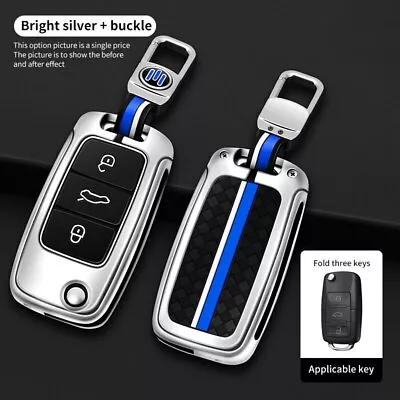 Zinc Alloy Car Key Case Cover For VW Polo Golf Passat Skoda Octavia Seat Leon • $17.94