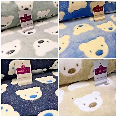 £12.50 • Buy Teddy Bears Soft Cuddle Fleece Fabric Ideal For Blankets, Throws 60  Wide MH1018