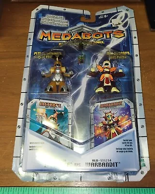 MOC 2002 Hasbro Medabots Metabee Vs Warbandit Figure Carded 2-pack • $40