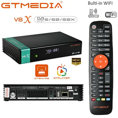 $30.99 • Buy GTMEDIA V8X DVB-S2/S2X Digital Satellite Receiver FTA Sat TV H265 1080P WIFI PVR