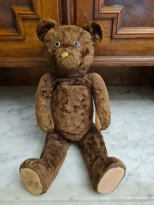£296.19 • Buy Old Vintage Antique Growling Teddy Bear Europe 50cm Fully Jointed Straw-filled