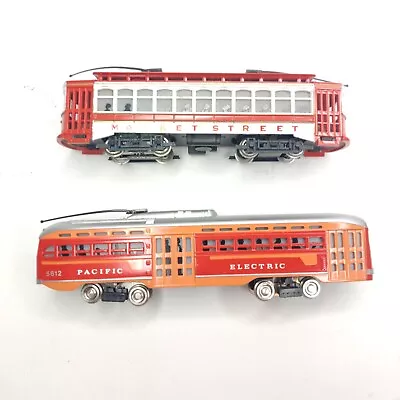 HO Scale Bachmann Trolley Streetcar Pacific Electric Market Street Lot Of 2 • $28.99