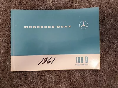 1961 Mercedes Benz 190Dc Original Owner Owner's Operator Manual. EDITION A • $34.95