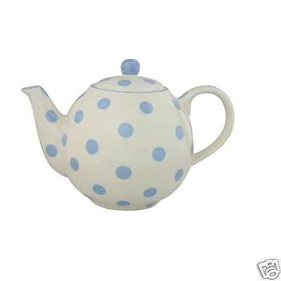 London Pottery Globe Traditional China Teapot ~ 4 Cup ~ Purple Spot • £24.99