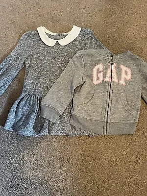 £4.99 • Buy Gap Girls Hoodie And Dress Bundle 12-18 Months