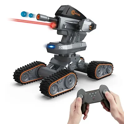 Contixo SC9 RC 4 Wheel Stunt Battle Tank Mini Shoots Water Bead Ball Gel Blaster • $52.99