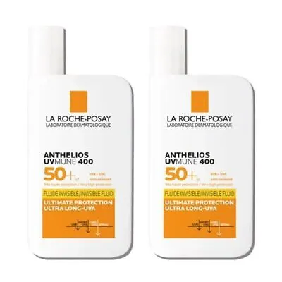 2pcs La Roche-Posay Anthelios SPF 50+ Ultra Protection Invisible Fluid Cream NEW • $14.56