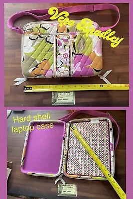 VERA BRADLEY Laptop Case Hard Shell 9  X 11.5  W Cros Strap PORTOBELLO ROAD NWOT • $37.59