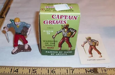 Marx Warriors Of The World Captain Greaves Pirate Figure Boxed 1960 • $29.99