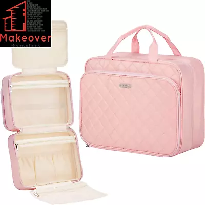 Extra Large Toiletry Bag With Hanging Hook Travel Makeup Case For Women Cosmet • $25.62