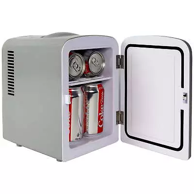 4L Mini Fridge 110V AC Cords 6 Can Portable Cooler Personal Travel Refrigerator • $28