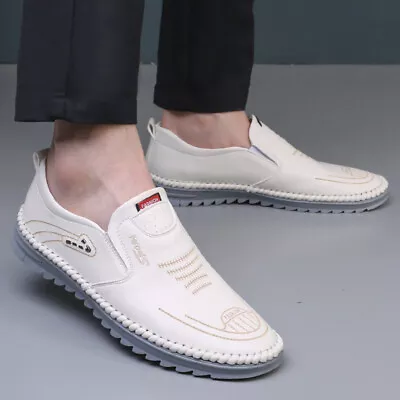 Men Casual Shoes Breathable Comfortable Flats Slip On Loafers Round Toe Fashion • $48.99