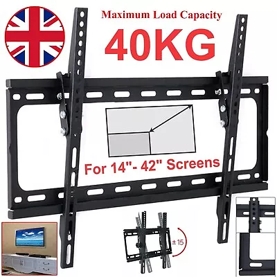 Tv Wall Bracket Mount Tilt Lcd Led Plasma 19 20 22 30 32 40 42 Inch For Lg Sony • £7.95