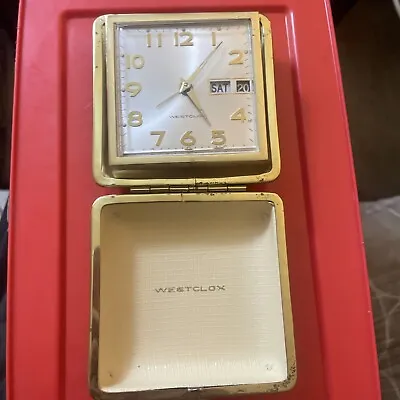 Vintage Westclox Travel Alarm Clock Gold Tone • $8